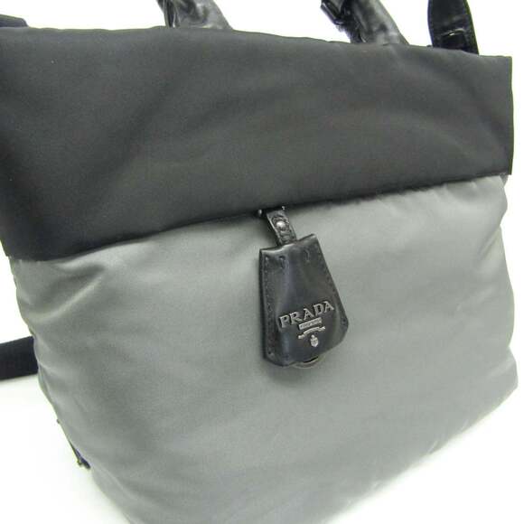 PRADA Black Leather Shoulder Bag